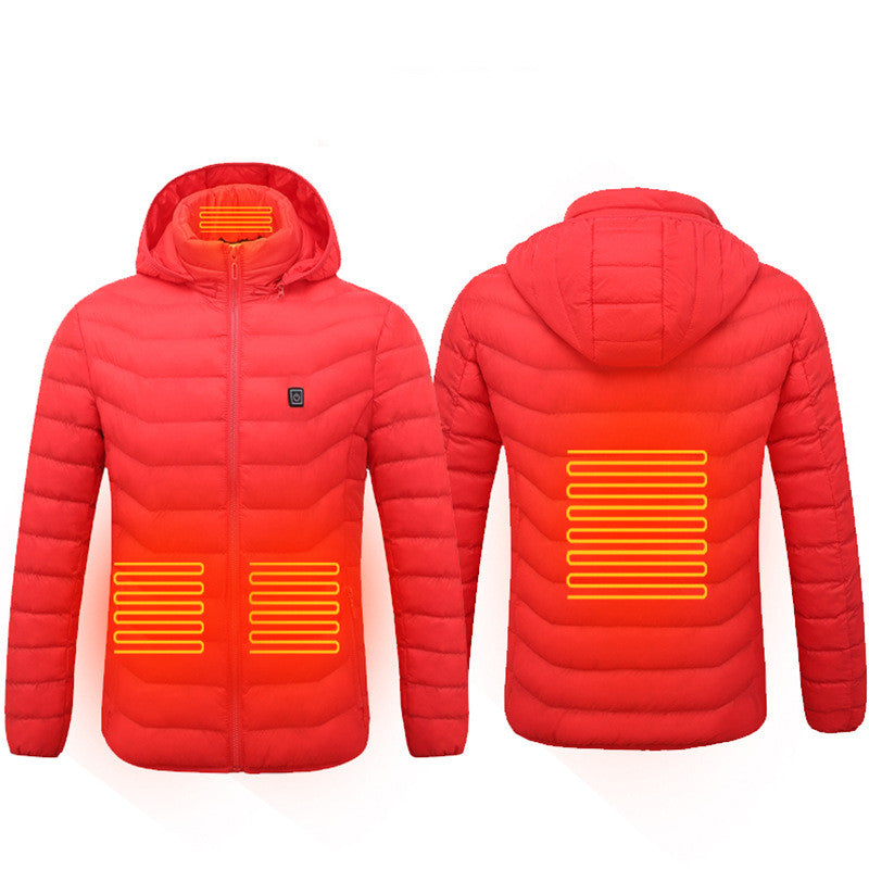 New Heated Jacket Coat USB Electric Jacket Cotton Coat Heater Thermal Clothing Heating Vest Men's Clothes Winter - nargis