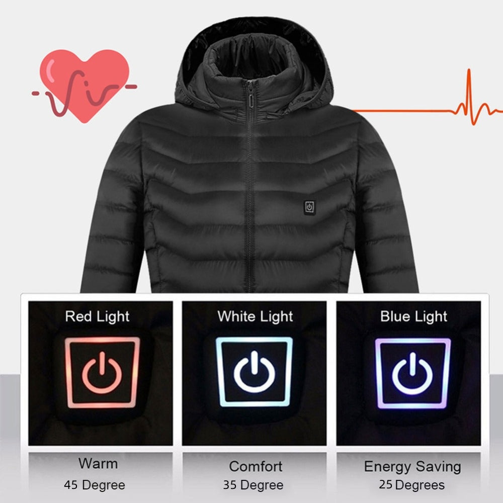 New Heated Jacket Coat USB Electric Jacket Cotton Coat Heater Thermal Clothing Heating Vest Men's Clothes Winter - nargis