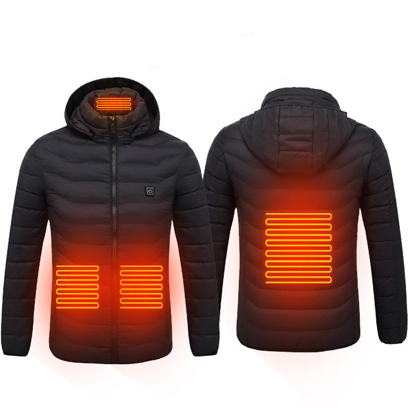 New Heated Jacket Coat USB Electric Jacket Cotton Coat Heater Thermal Clothing Heating Vest Men's Clothes Winter - nargis