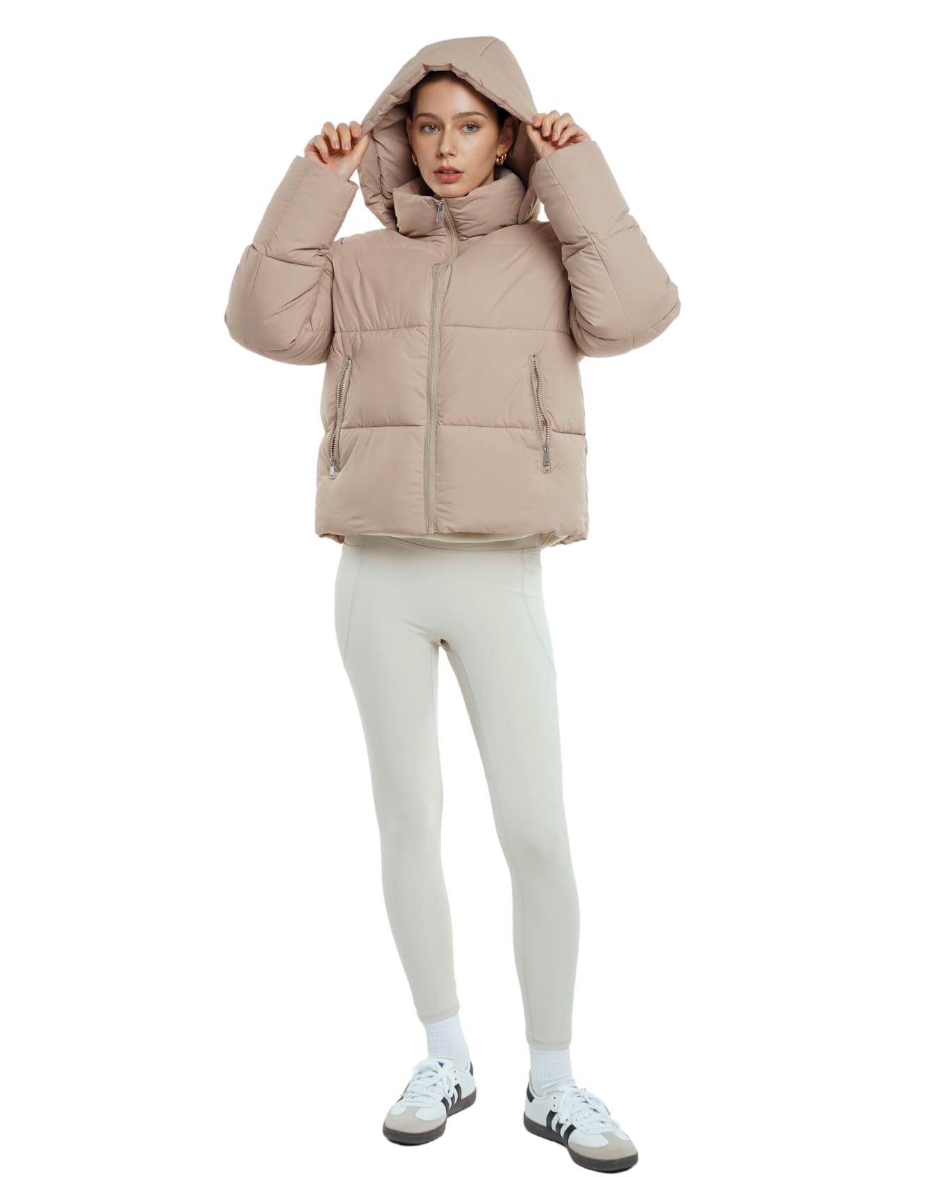 PUFFIT Damen Winter Jake mit Kapuze Warmer Wasserdicht Winterjacke Steppmantel Female Jacken