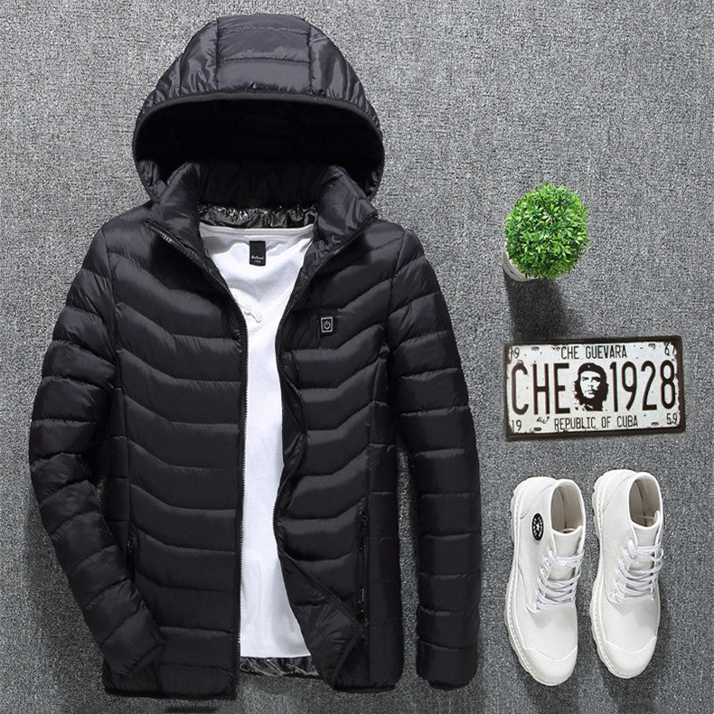 New Heated Jacket Coat USB Electric Jacket Cotton Coat Heater Thermal Clothing Heating Vest Men's Clothes Winter - nargis