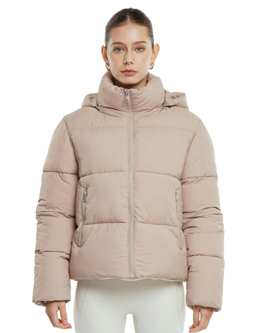 PUFFIT Damen Winter Jake mit Kapuze Warmer Wasserdicht Winterjacke Steppmantel Female Jacken