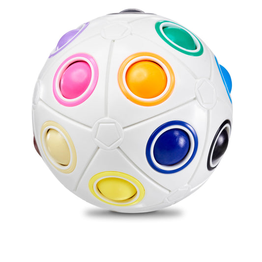 CUBIDI® Original Regenbogenball mit 19 Kugeln - Groß | Geschicklichkeitsspiele ab 6 Jahre für Kinder | Spannendes Knobelspiel für Mädchen und Jungen