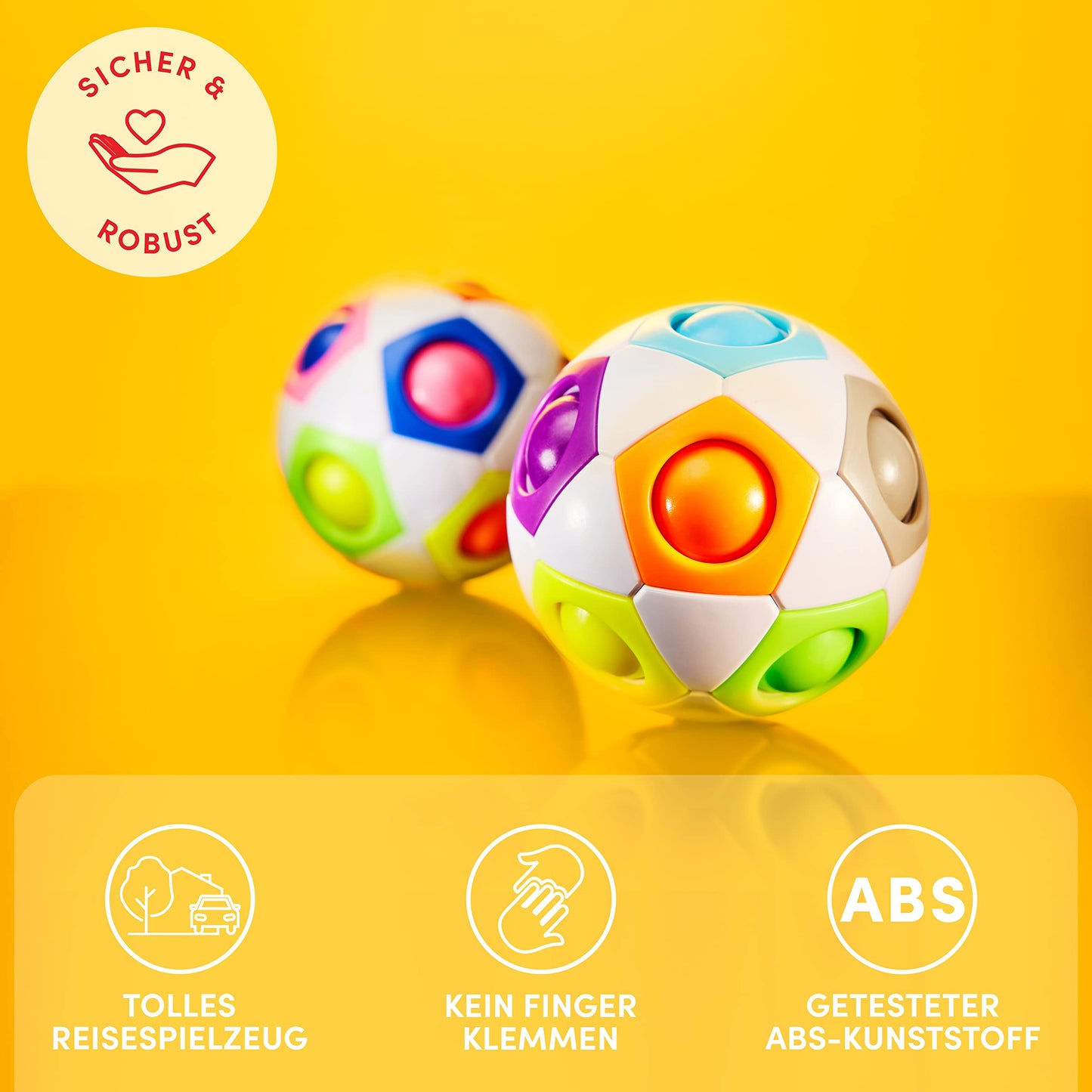 CUBIDI® Original Regenbogenball | Geschicklichkeitsspiel für Kinder und Erwachsene | Spannendes Knobelspiel für Mädchen und Jungen ab 6 Jahren | fördert räumliches Denken, Logik und Vorstellungskraft