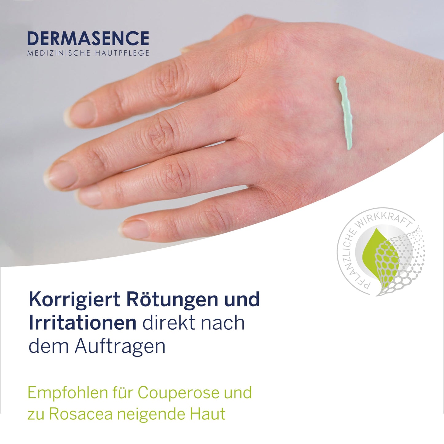 DERMASENCE RosaMin Getönte Tagespflege LSF 50, 30 ml - Rötungen korrigierende Tagespflege mit LSF 50 für Couperose und zu Rosacea neigende Haut