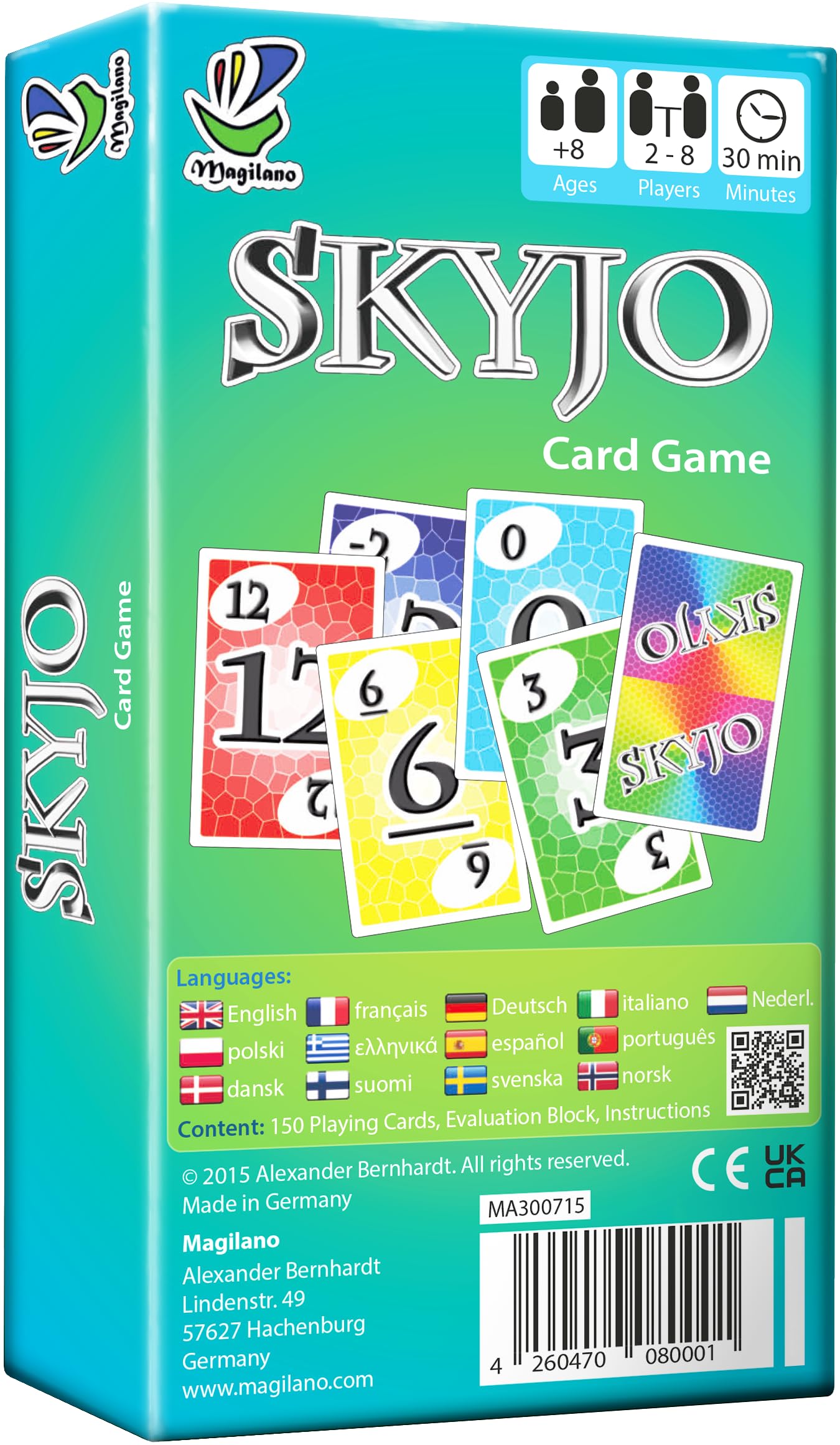 SKYJO, von Magilano - Das unterhaltsame Kartenspiel für Jung und Alt spaßige und amüsante Spieleabende im Freundes- und Familienkreis.