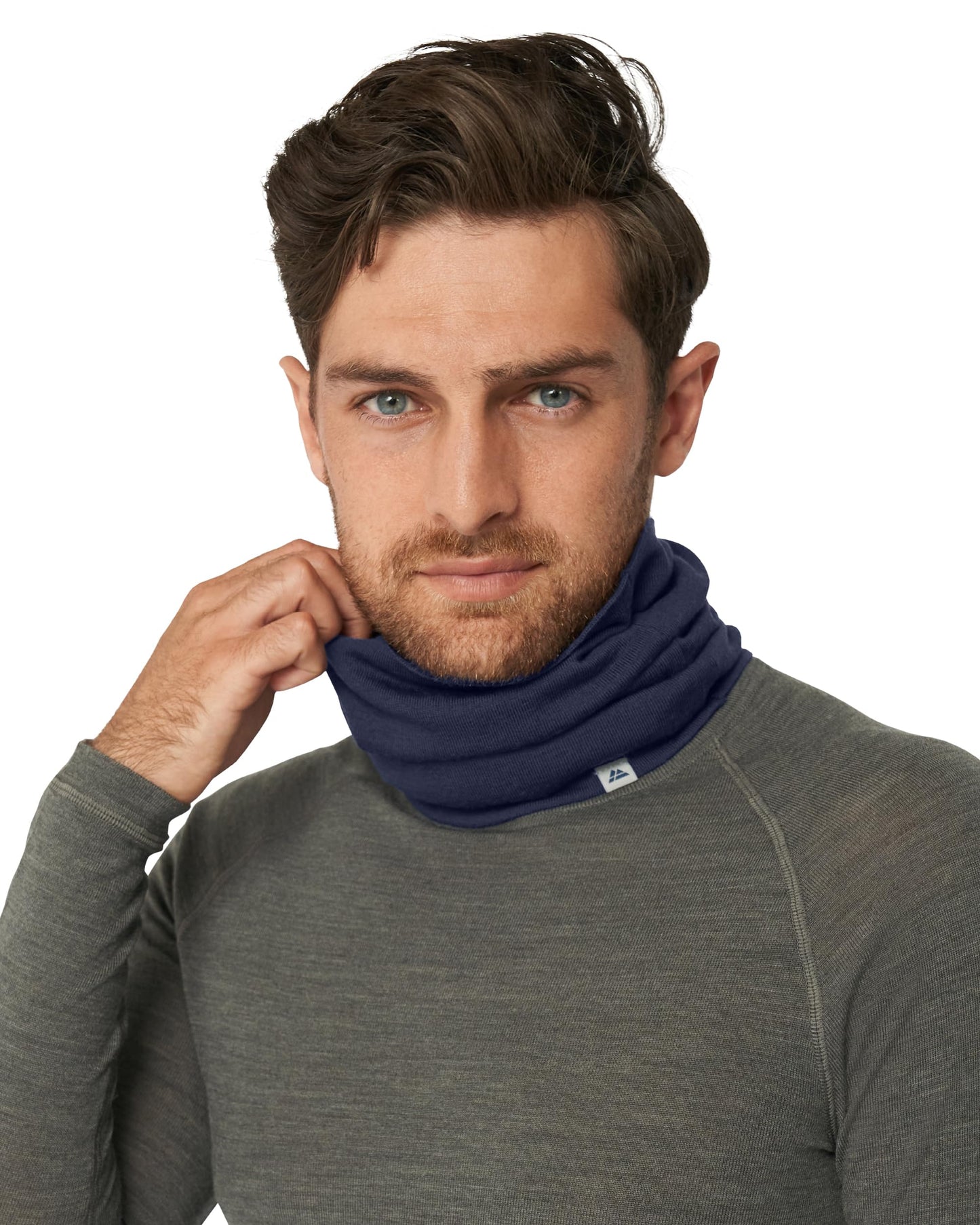 DANISH ENDURANCE Merino-Multifunktionstuch, Schlauchschal, Halswärmer, Halstuch, Stirnband, Loop Schal Damen & Herren, Dunkles Marineblau, Einheitsgröße