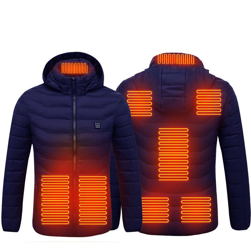 New Heated Jacket Coat USB Electric Jacket Cotton Coat Heater Thermal Clothing Heating Vest Men's Clothes Winter - nargis