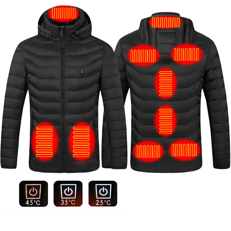 New Heated Jacket Coat USB Electric Jacket Cotton Coat Heater Thermal Clothing Heating Vest Men's Clothes Winter - nargis